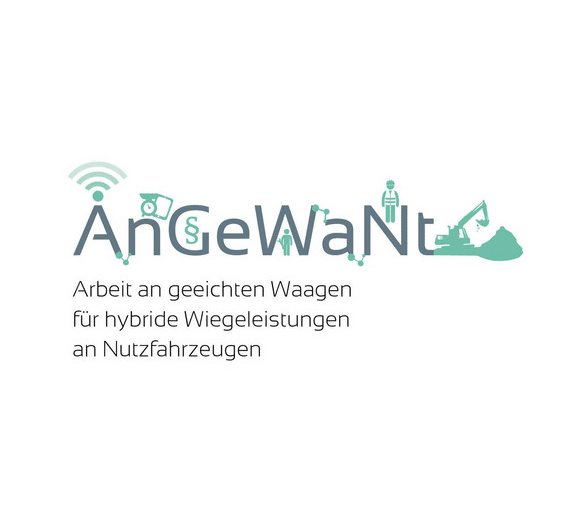 Logo des Projekts AnGeWaNt – Arbeit an geeichten Waagen für hybride Wiegeleistungen an Nutzfahrzeugen.