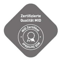 Sello de calidad de PFREUNDT: calidad certificada MID para sistemas de pesaje móviles como básculas de excavadora y de grúa.